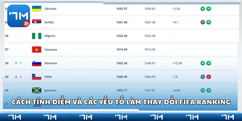Cách tính điểm và các yếu tố làm thay đổi FIFA Ranking